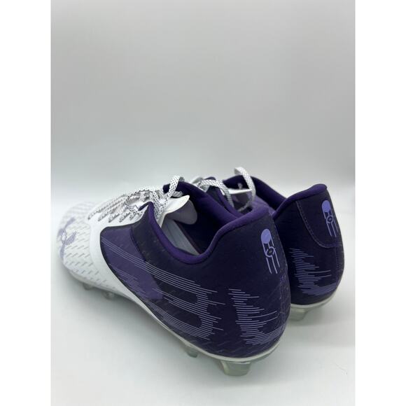 Under Armour Blur LUX MC Football Cleats White Purple 3023190-500 Men\'s Size 13
